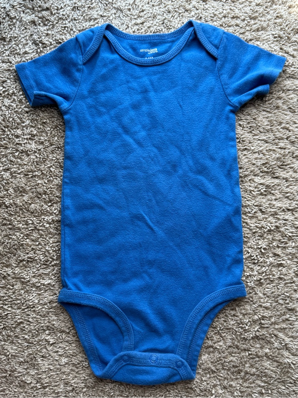 Simple Joys by Carter’s Blue Short Sleeve Bodysuit 24M
